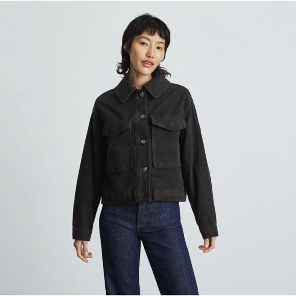 Everlane The Moleskin Utility Jacket in Black New Womens